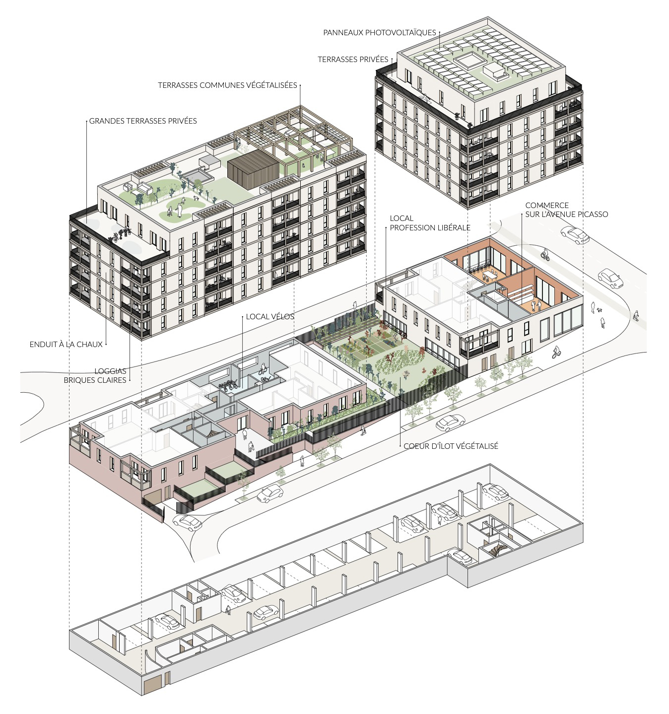 Vue intérieure du patio
