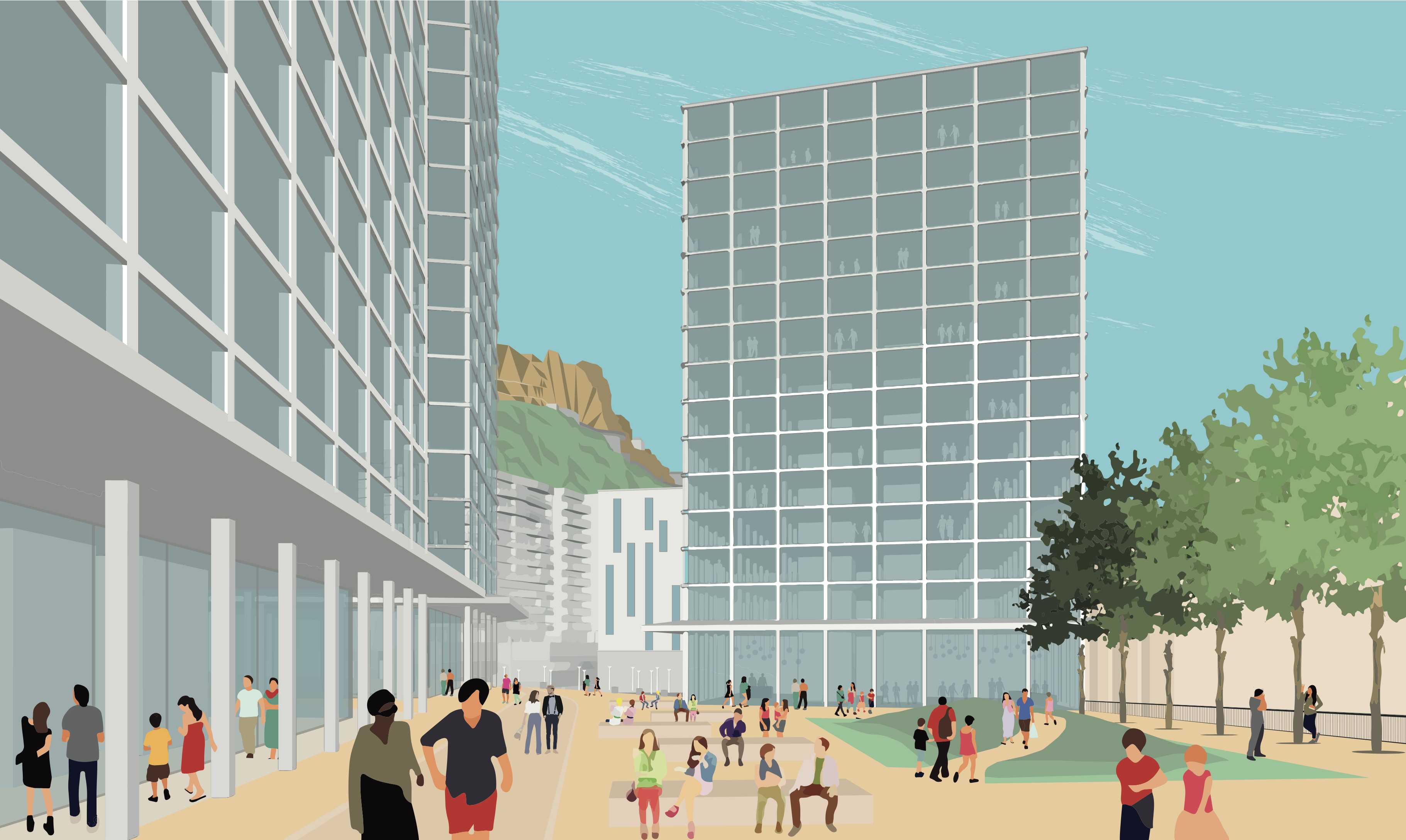 Monaco Îlot Charles III – Esquisse